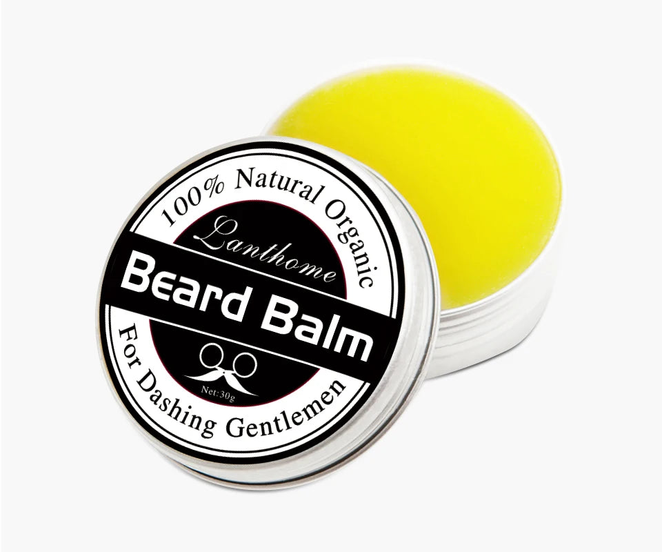 Balsamo naturale per barba Cera per la crescita della barba Olio per gli uomini Idratante Lisciante Barba Styling Professional