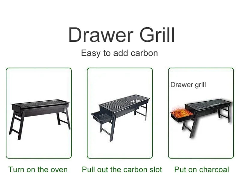 Barbecue pieghevole portatile