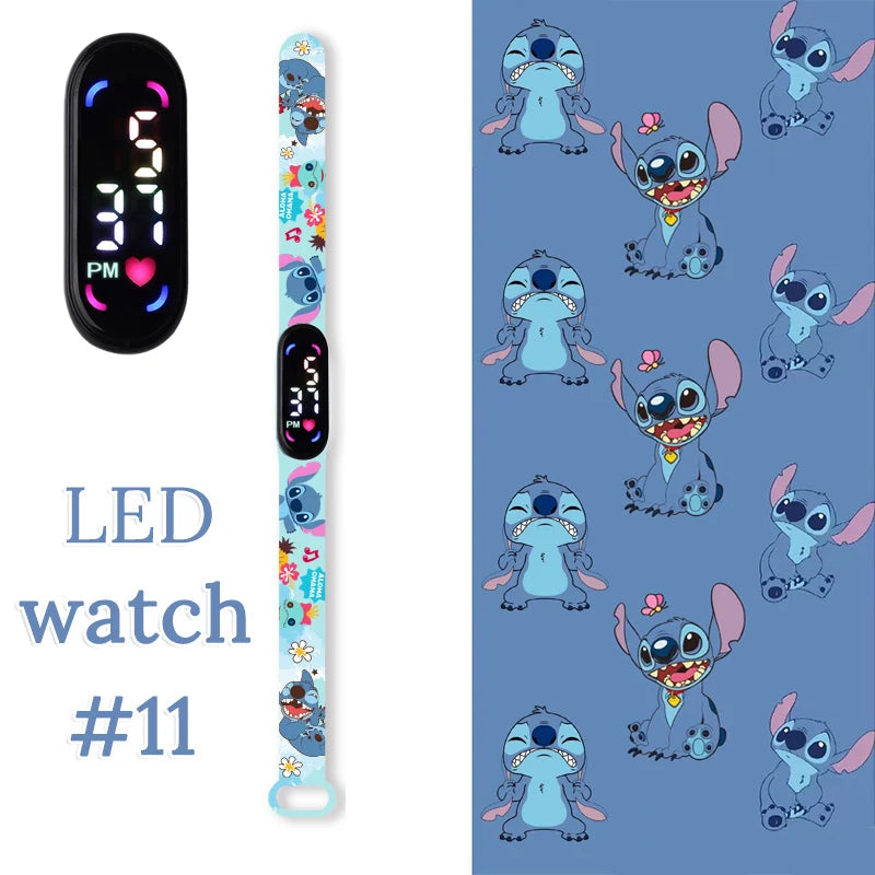 Stitch Orologi per bambini Bracciale sportivo impermeabile LED Touch digitale