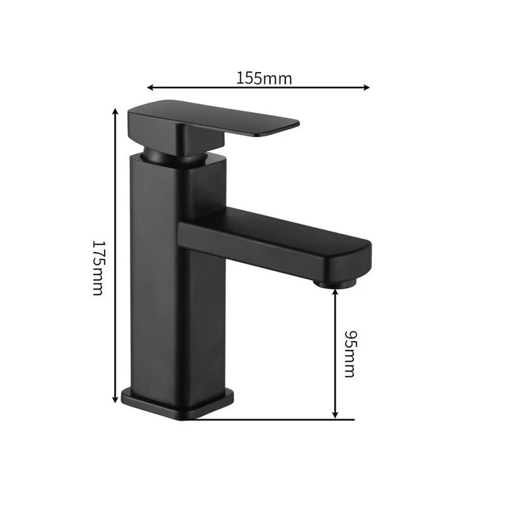 Rubinetti da bagno neri/cromi Rubinetti del miscelatore caldo e freddo Vanity Bagno