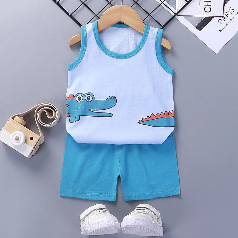 Set per bambini Gilet + Pantaloncini morbido cotone