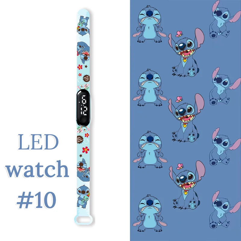 Stitch Orologi per bambini Bracciale sportivo impermeabile LED Touch digitale