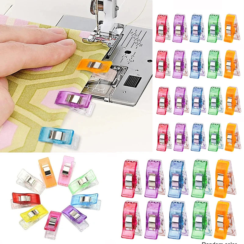 50PCS Clip da cucito Clip colorate Artigianato in plastica multiuso uncinetto