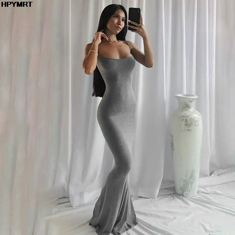 Abito Eleganti Satin Slip Senza Maniche