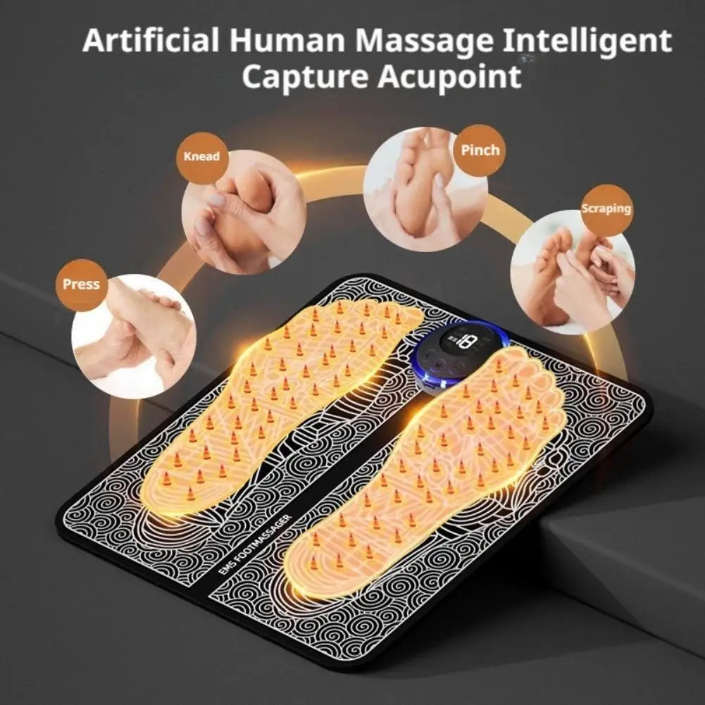 EMS Pulse Tappetino per massaggio del piede Telecomando intelligente Alleviare la fatica  Uso domestico