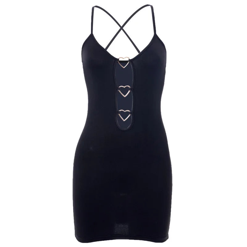 Abito Donna Moda Estate Tinta unita Collo appeso Halter Hollow