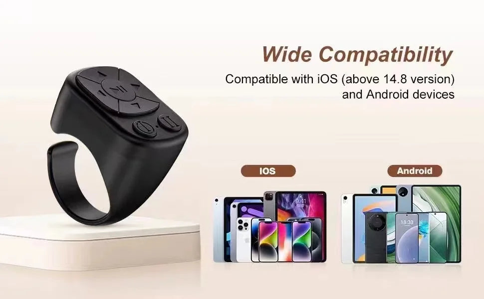 Anello Tiktok Scrolling, telecomando Bluetooth Tiktok