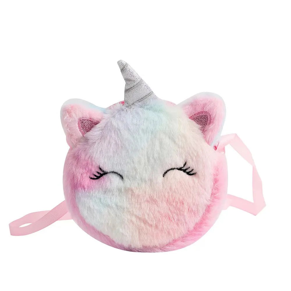 Borsa a tracolla di peluche per bambini Unicorno