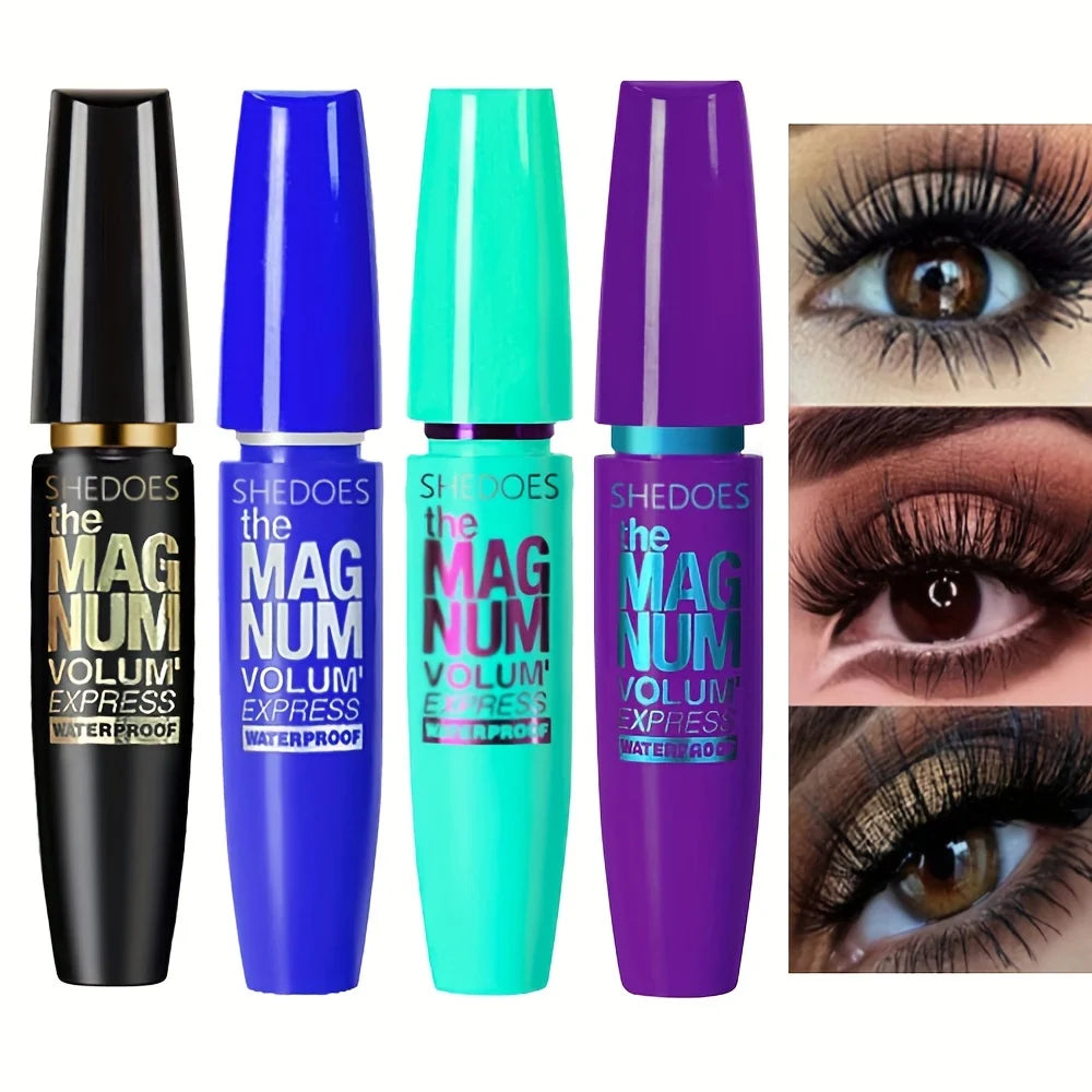 Mascara nero 4D Ispessimento, allungamento, arricciatura, mascara in fibra liquida impermeabile