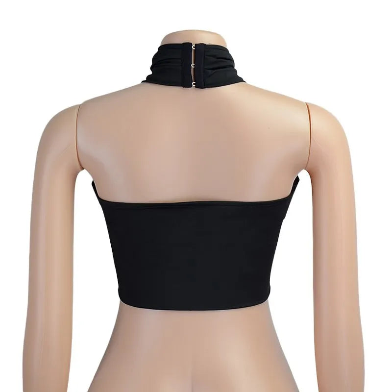 Top Donna Senza Spalline Cross Neck Casual