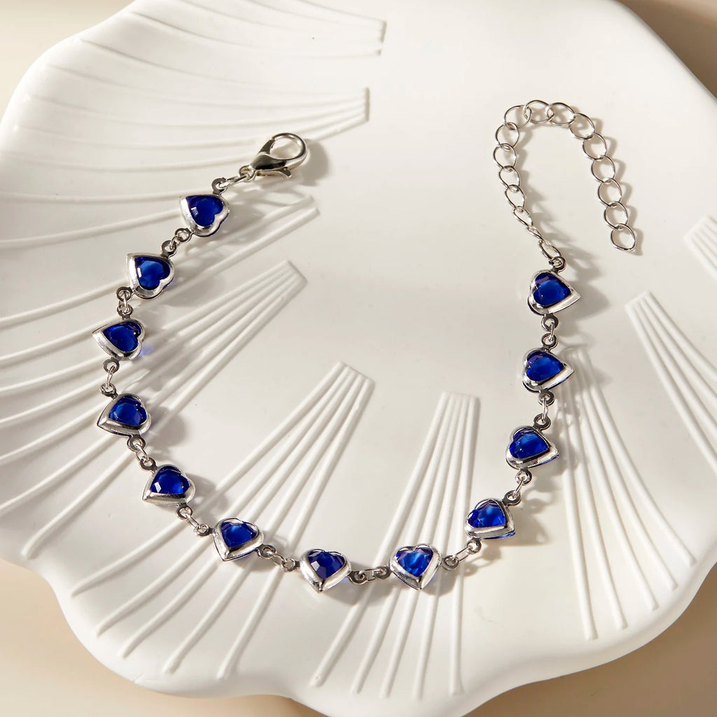Eleganti braccialetti a catena in metallo con zircone in cristallo per donne