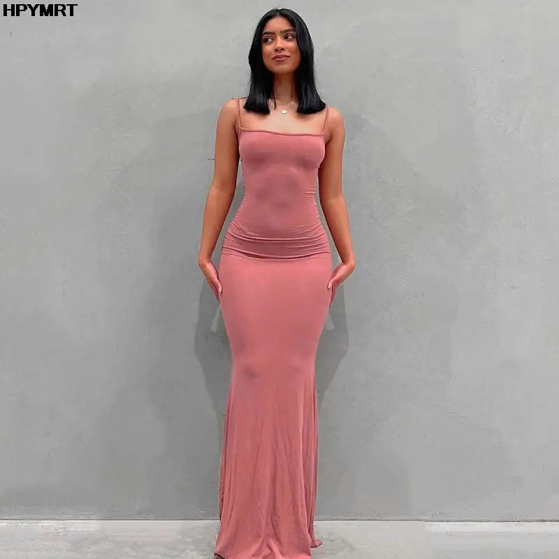 Abito Eleganti Satin Slip Senza Maniche