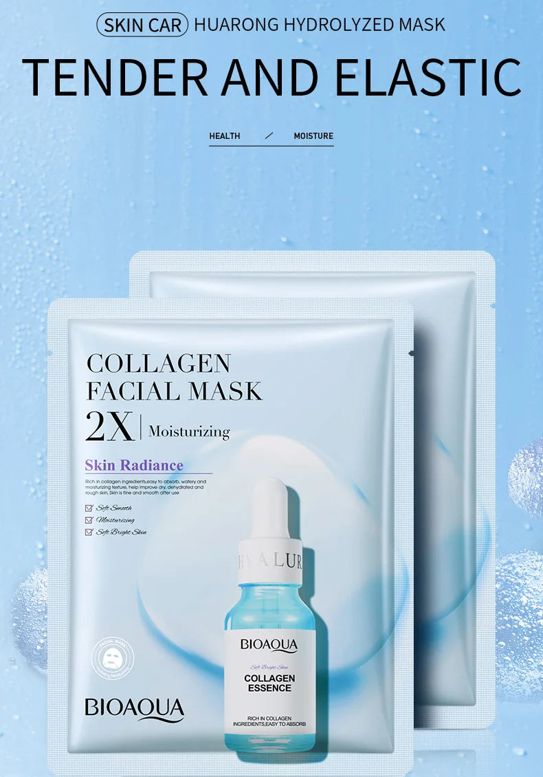 20pcs BIOAQUA Maschera viso al collagene