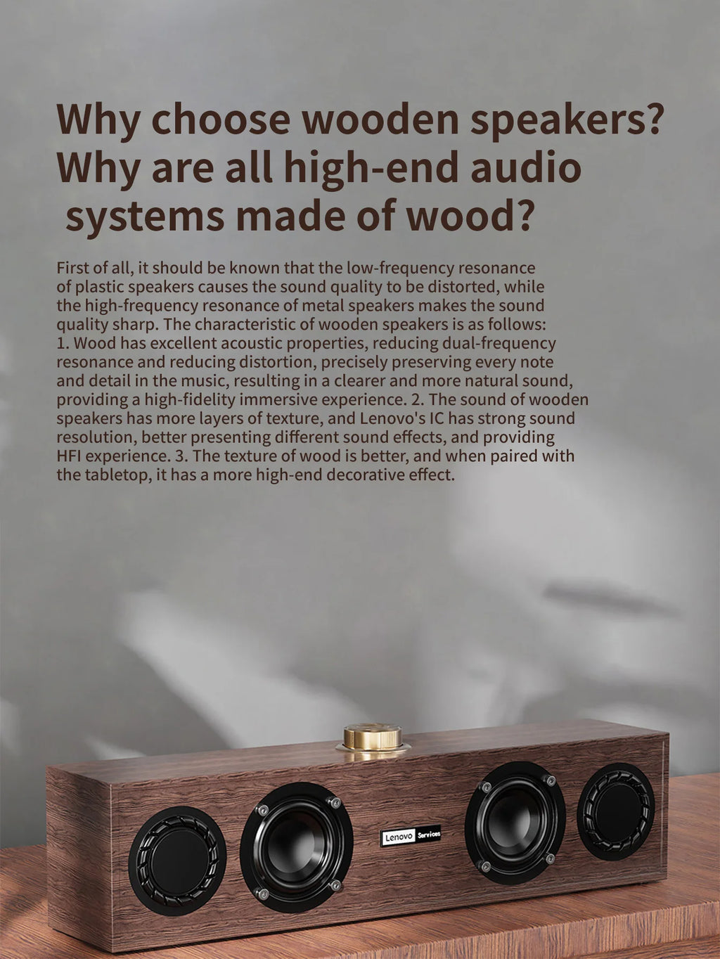 Lenovo C02 Altoparlante multimediale Altoparlante Cablato/Bluetooth  a doppia modalità universale per TV, computer e telefono cellulare Subwoofer