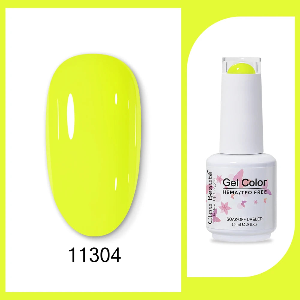 CLOU BEAUTÈ  15/10ml Semipermanente Gel Smalto Unghie 400 colori disponibili