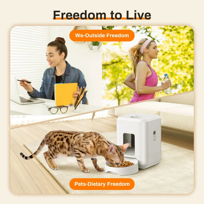 2026 Nuovo Smart 2L WiFi Mangiatoia per animali domestici Distributore automatico di cibo per cani e gatti APP Timer controllato Alimentazione lenta quantitativa per animali domestici