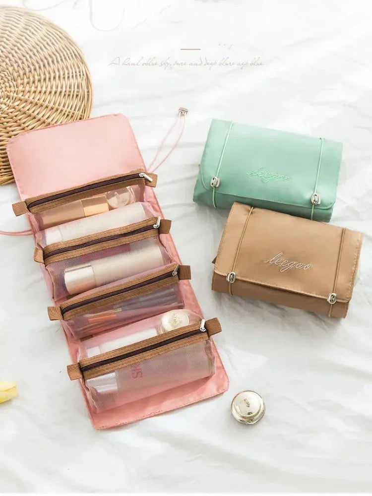Borsa cosmetica pieghevole portatile 4 in 1