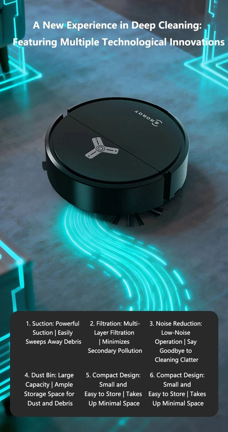 Lenovo 3 in 1 Smart  Robot Aspirapolvere 4000Pa Elettrodomestici per la pulizia della casa
