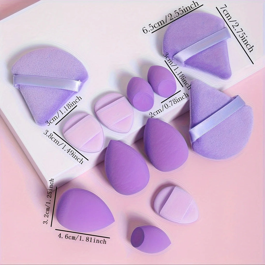 Set 12 Pz di spugne per trucco multiuso, set di diversi colori