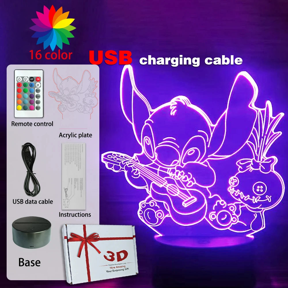 Lampada STITCH  LED Luce notturna Telecomando Smart Touch