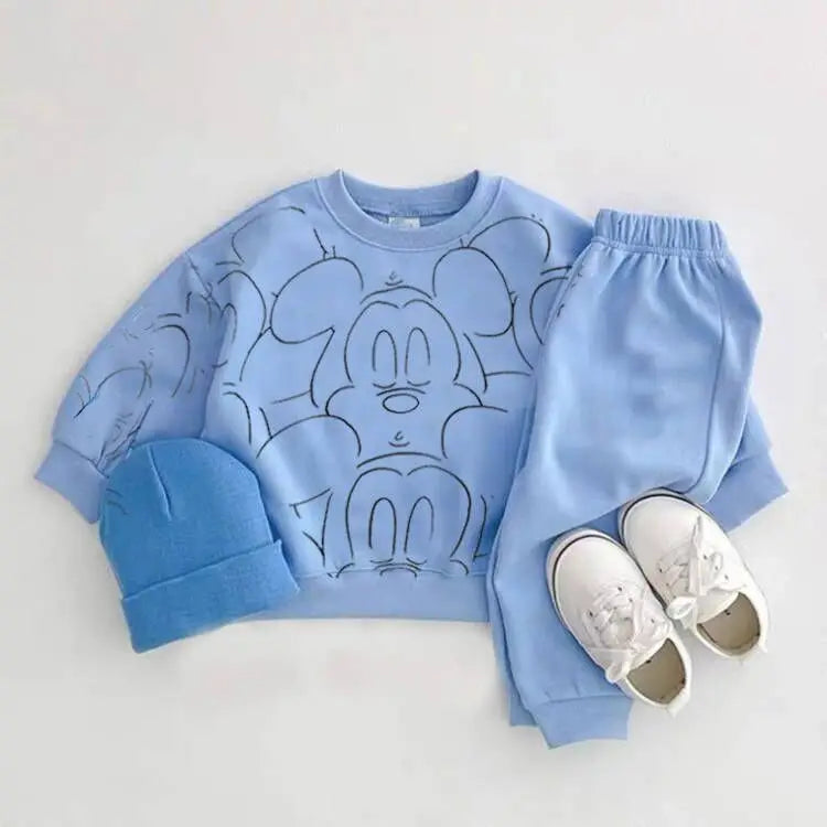 Completo tuta T-shirt+pantaloni per bambini Cartoon design