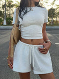 Casual tuta Due Pezzi Set Abbigliamento Maglietta Sportiva E Pantaloncini Completo