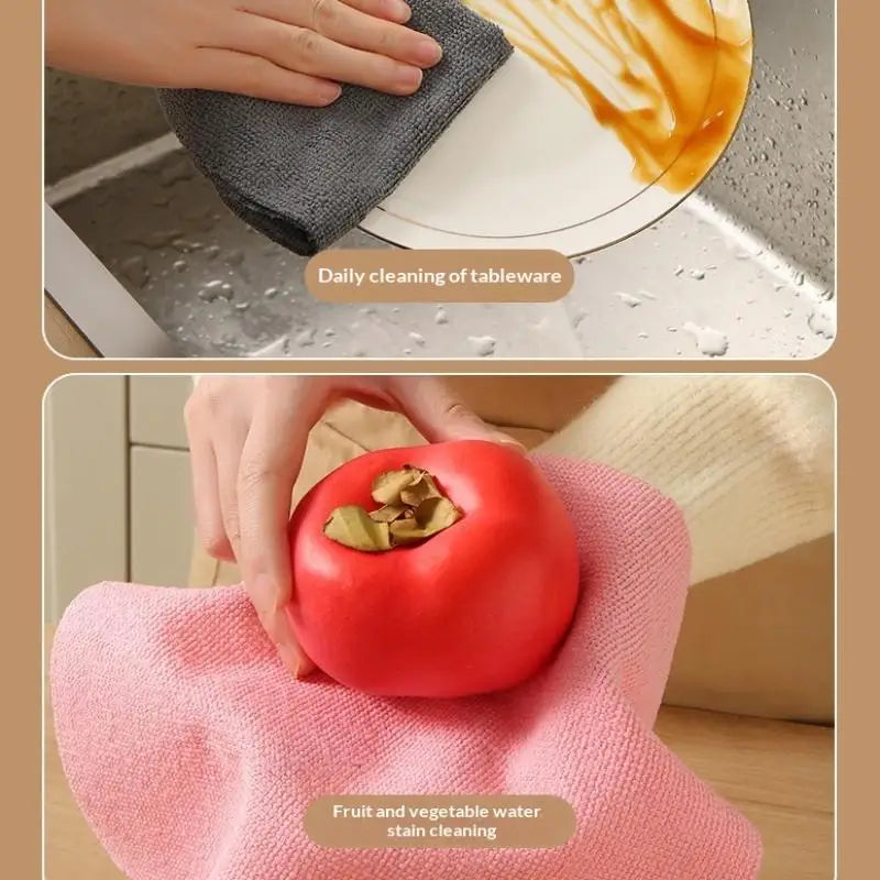 1 Roll/20pcs Asciugamani per la pulizia in microfibra Asciugamani riutilizzabili per cucina Super assorbenti