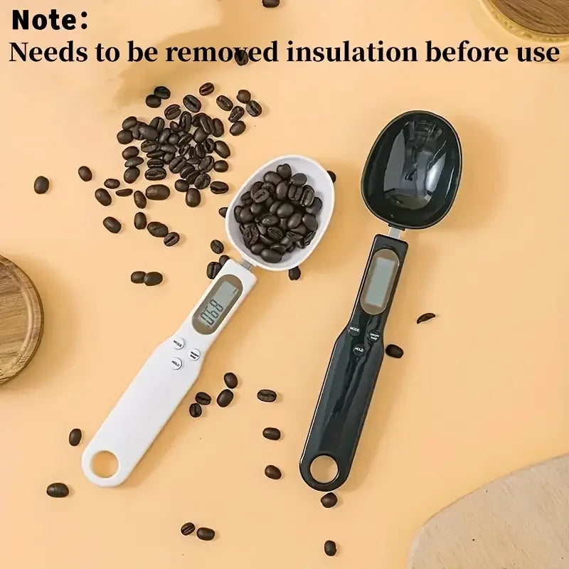 Mini Bilancia a cucchiaio Bilancia da cucina digitale, 0,1-500g, Cucchiaio di misura del peso per Farina, Latte, Caffè in polvere,